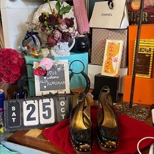 Miu miu wood 🪵 leather battle shoes